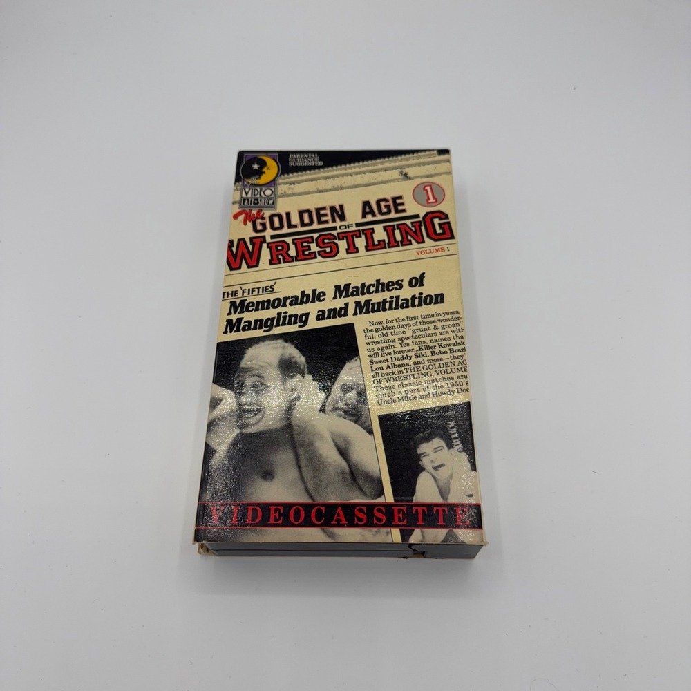 Vintage 1986 The Golden Age of Wrestling Volume 1 VHS Tape Late Show Bobo Brazil